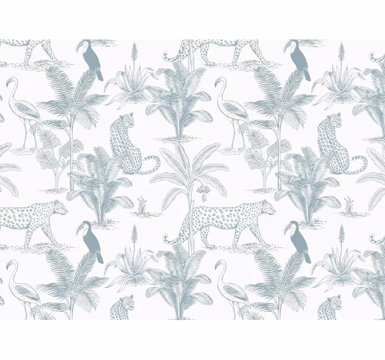 Animal wallpaper sober tropical creatures - TenStickers