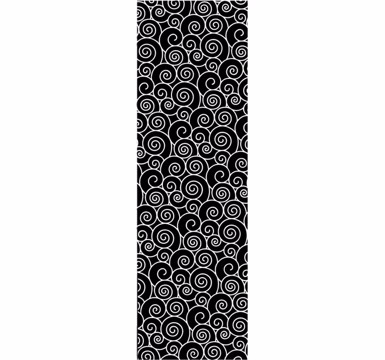 Wallpaper geometric black and white waves - TenStickers