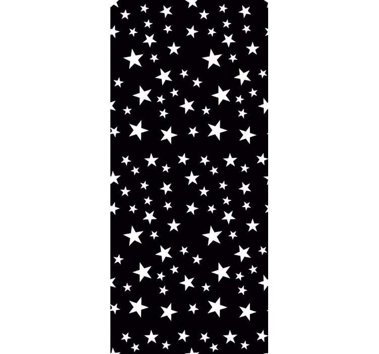 Stars wallpaper in black and white elegance - TenStickers