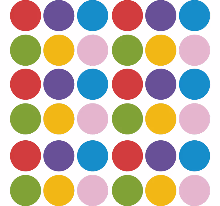 Wallpaper geometric simple colored circles - TenStickers
