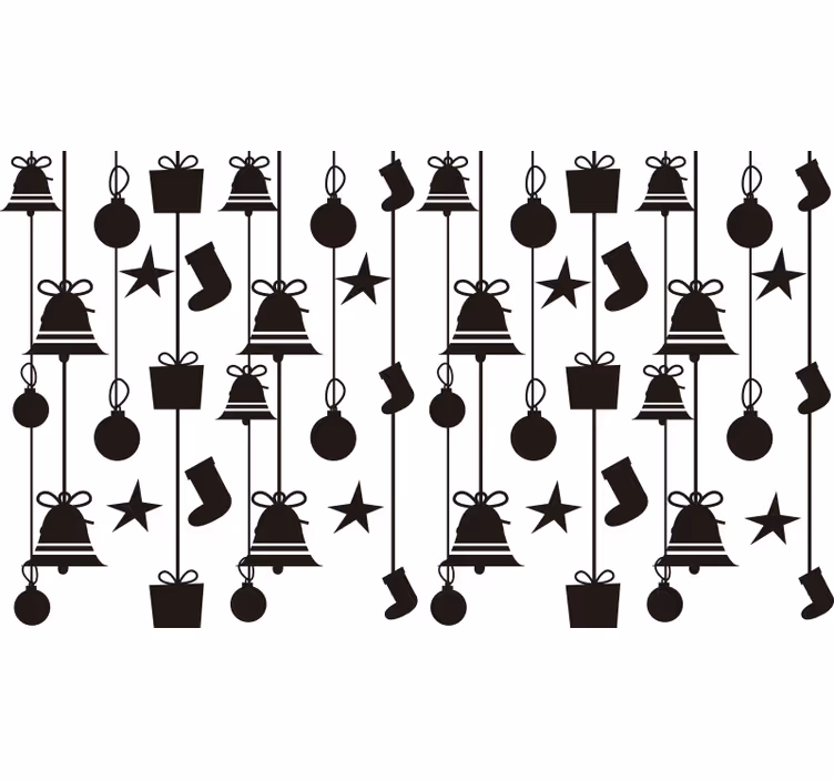 Christmas wallpaper black socks - TenStickers