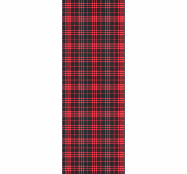 Christmas wallpaper in christmas tartan pattern - TenStickers