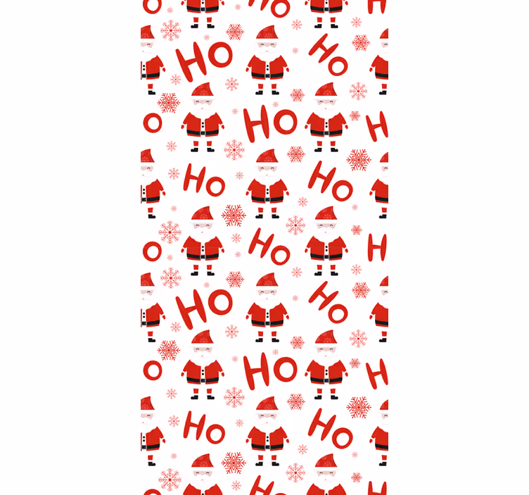 Christmas wallpaper santa claus hohoho - TenStickers