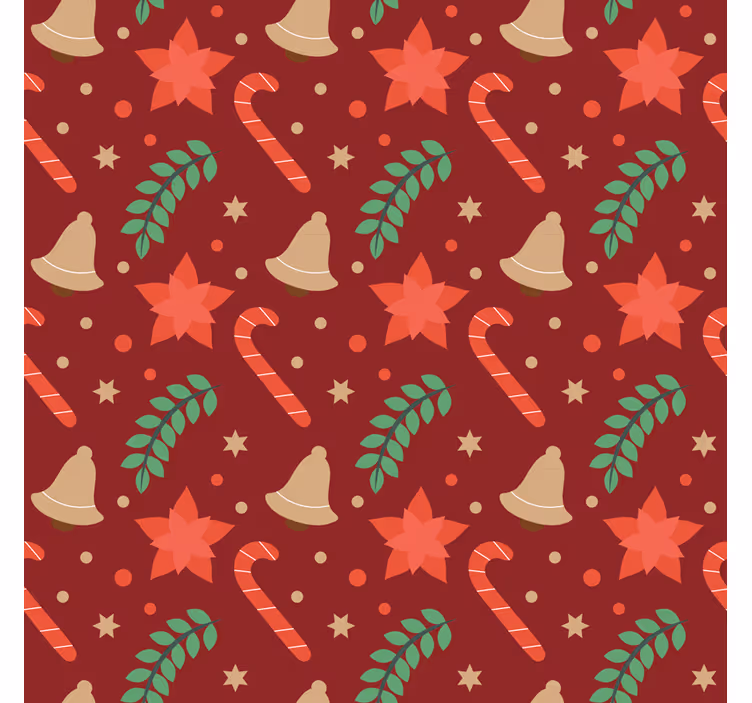 Christmas wallpaper christmas candy design - TenStickers