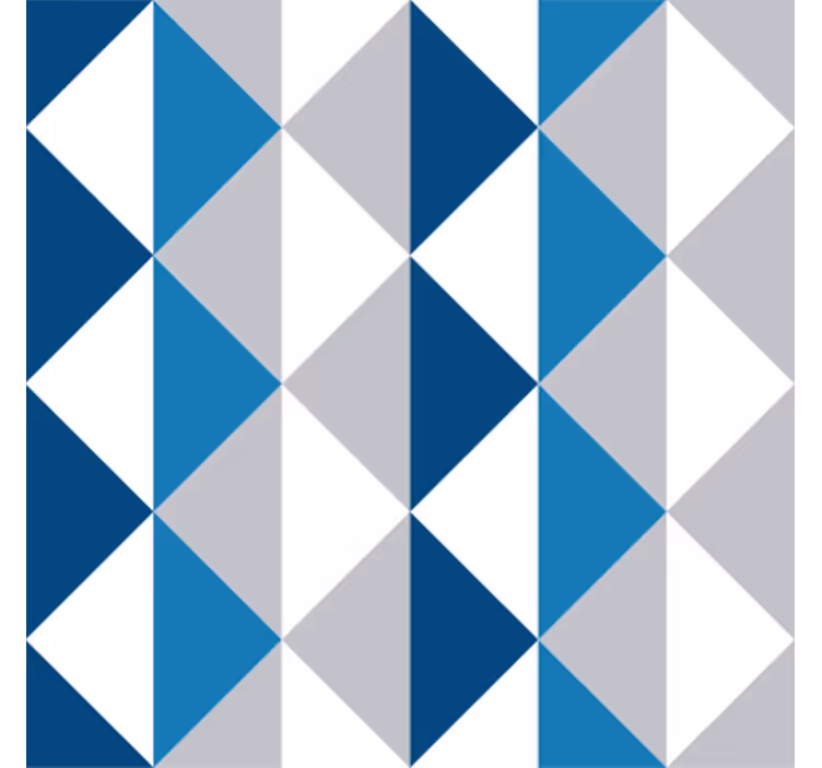 Wallpaper triangles classic blue design - TenStickers