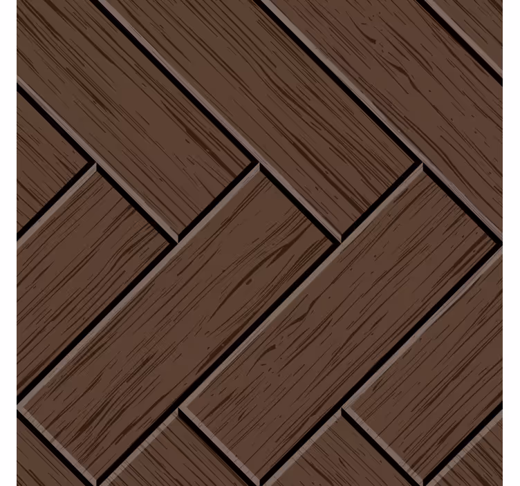 Ornamental wallpaper zigzag wood plank floor sticker - TenStickers