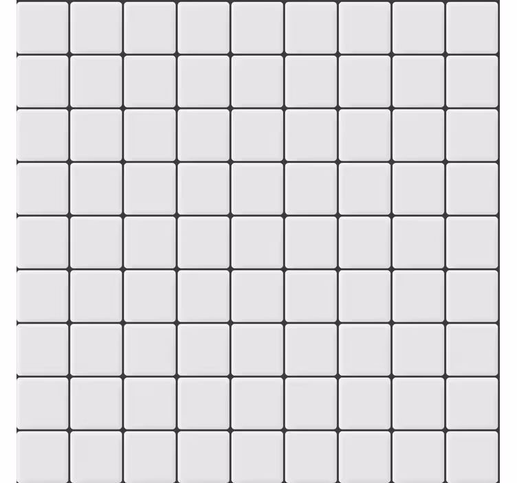 Living room wallpaper in white square tiles - TenStickers