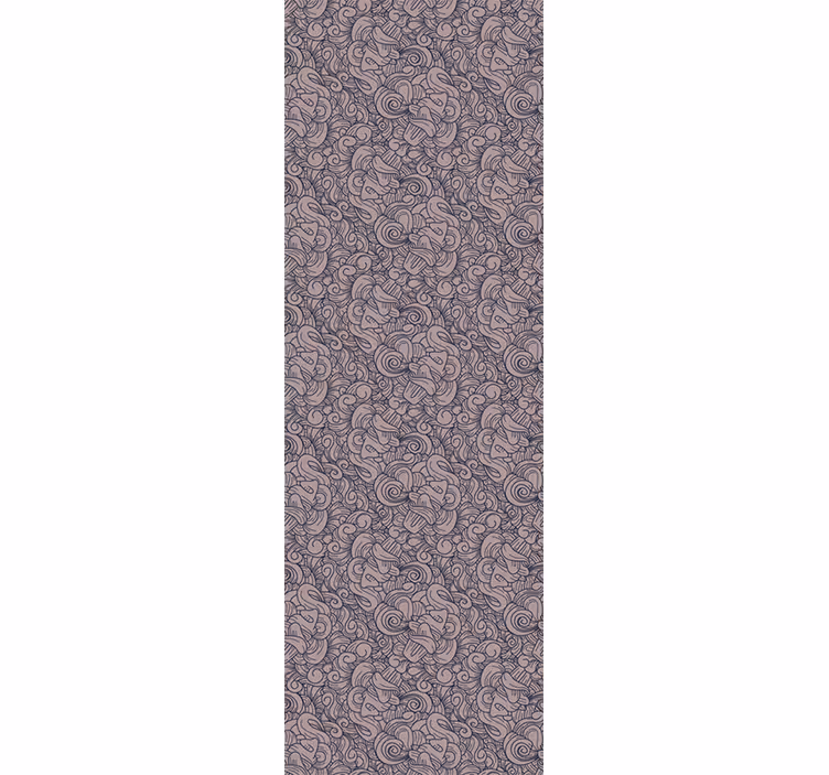 Living room wallpaper abstract paisley design - TenStickers