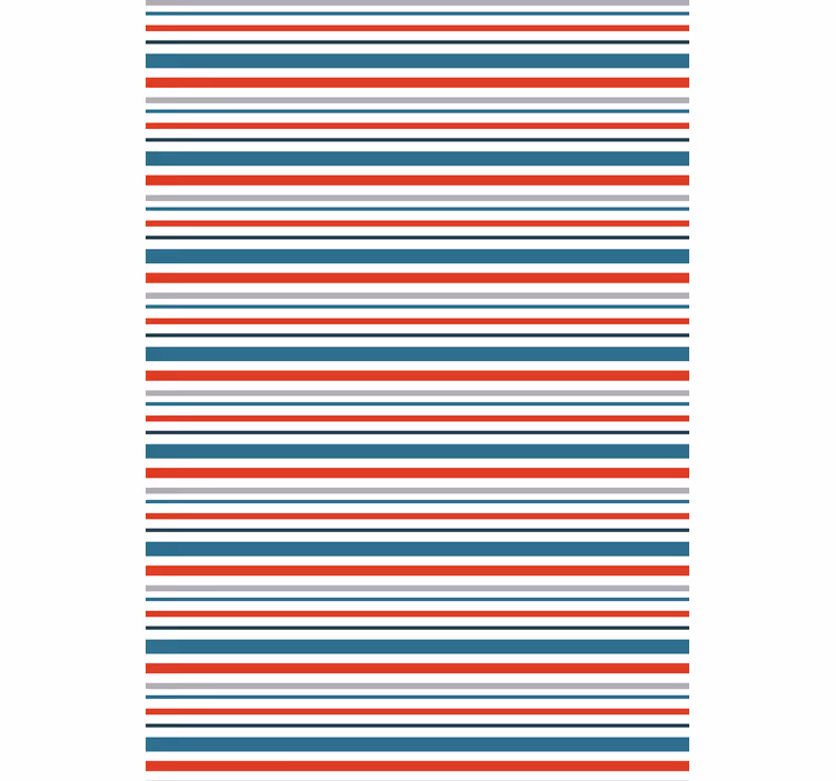 Ornamental wallpaper in marine retro stripe design - TenStickers