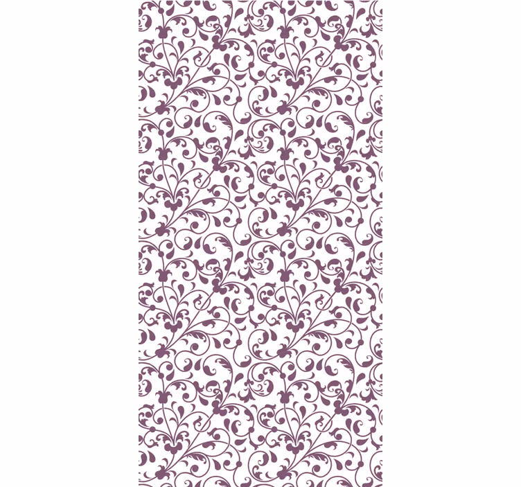 Living room wallpaper ornament leaf paisley - TenStickers