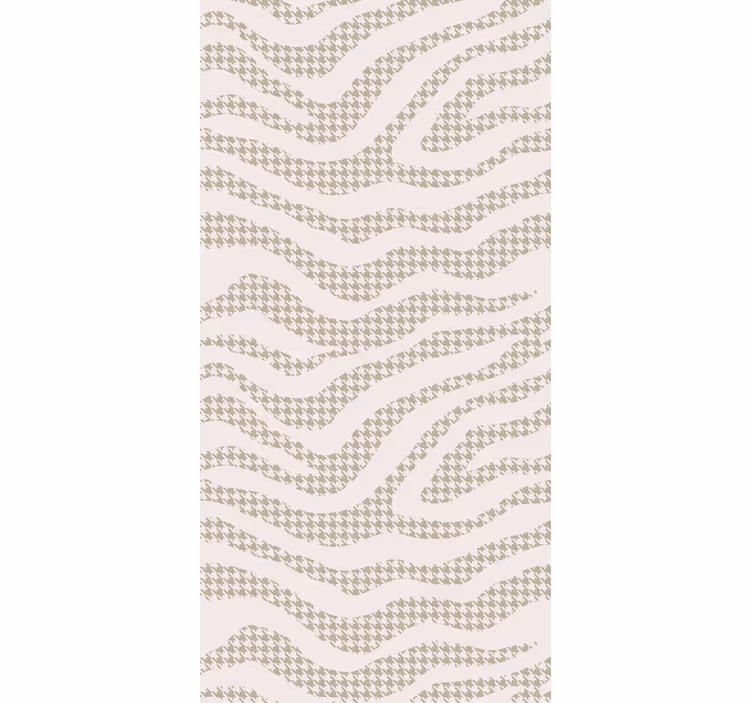 Living room wallpaper in abstract wave design - TenStickers