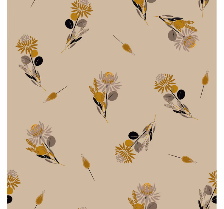 Vintage flowers wallpaper patterns - TenStickers