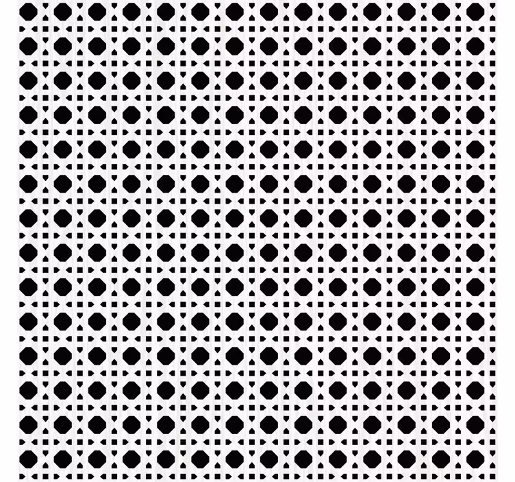 Wallpaper patterns black and white caning - TenStickers