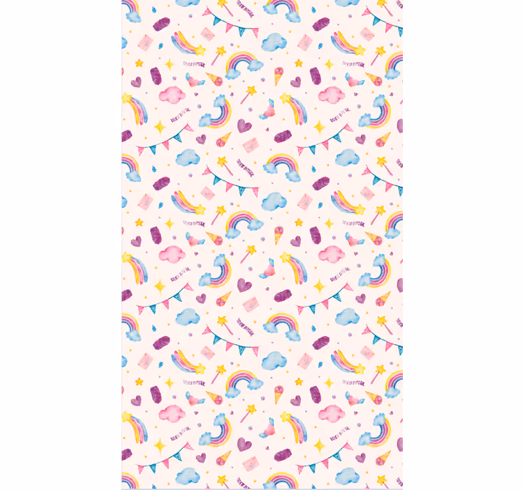 Cute animal wallpaper watercolor seamless pattern - TenStickers