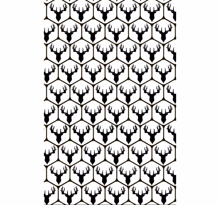 Cute animal wallpaper tiled stag design - TenStickers