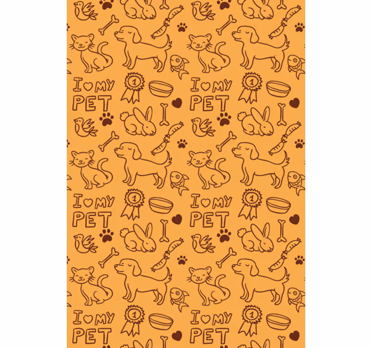Cute animal wallpaper for my pets - TenStickers