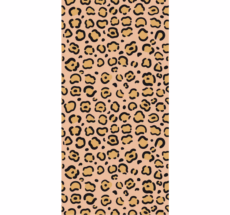 Leopard pastel color print bedroom wallpaper - TenStickers