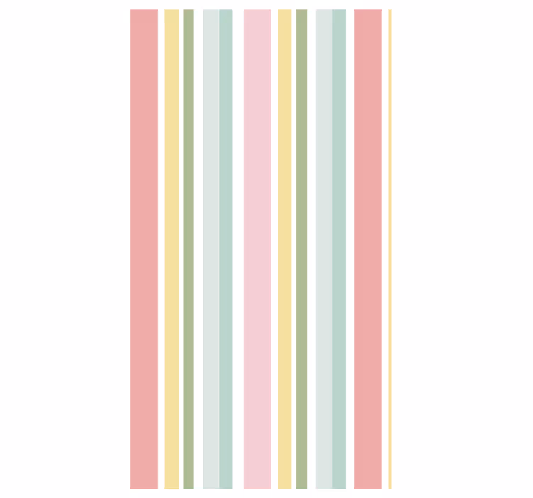 Wallpaper patterns horizontal pastel multicolor stripes - TenStickers