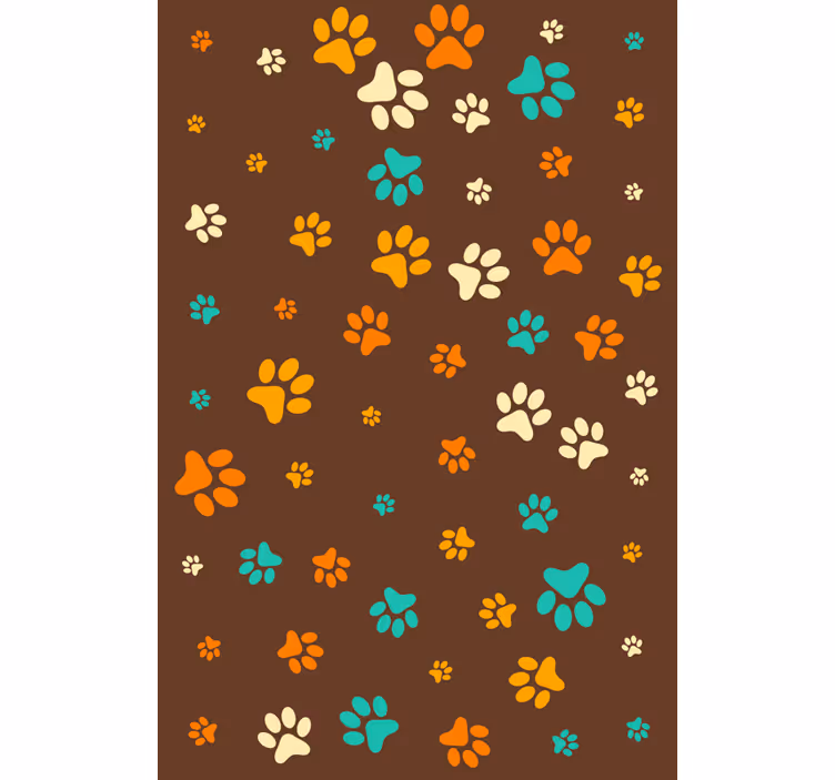 Cute animal wallpaper dog paw print design - TenStickers