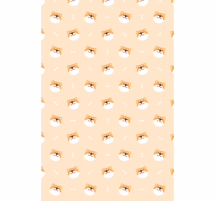 Cute animal wallpaper cute dog face cartoon - TenStickers