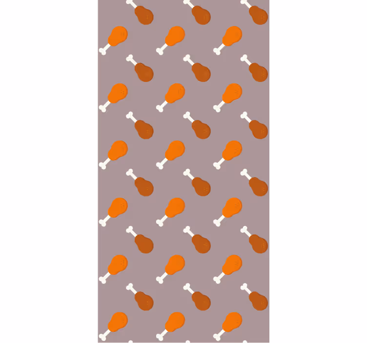 Cute animal wallpaper chicken leg seamless design - TenStickers