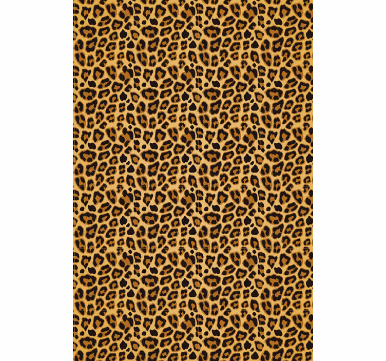 Cute animal wallpaper leopard print area accent - TenStickers