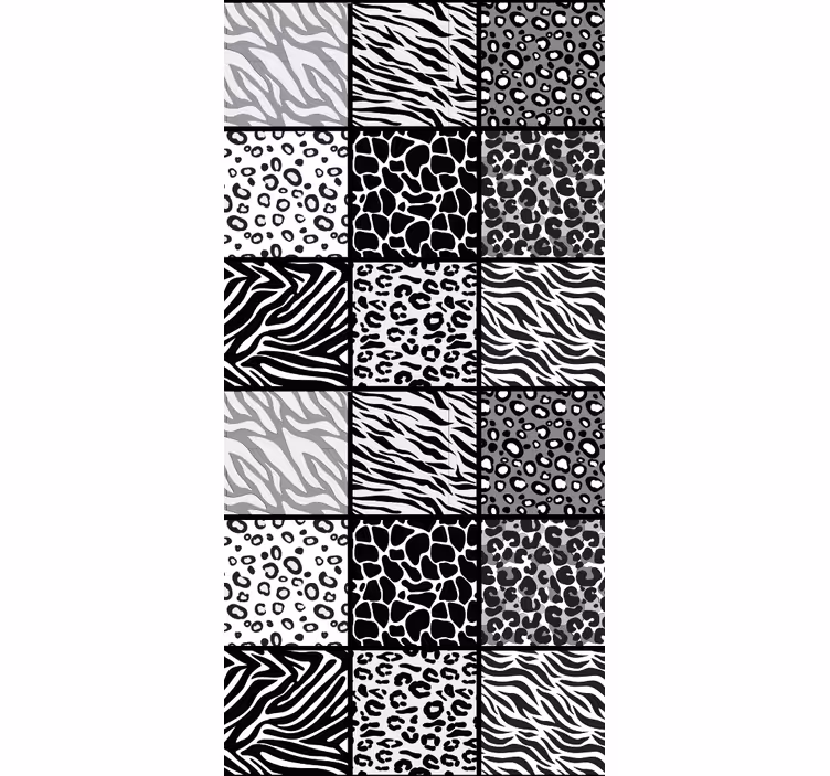 Cute animal wallpaper featuring various animal prints - TenStickers