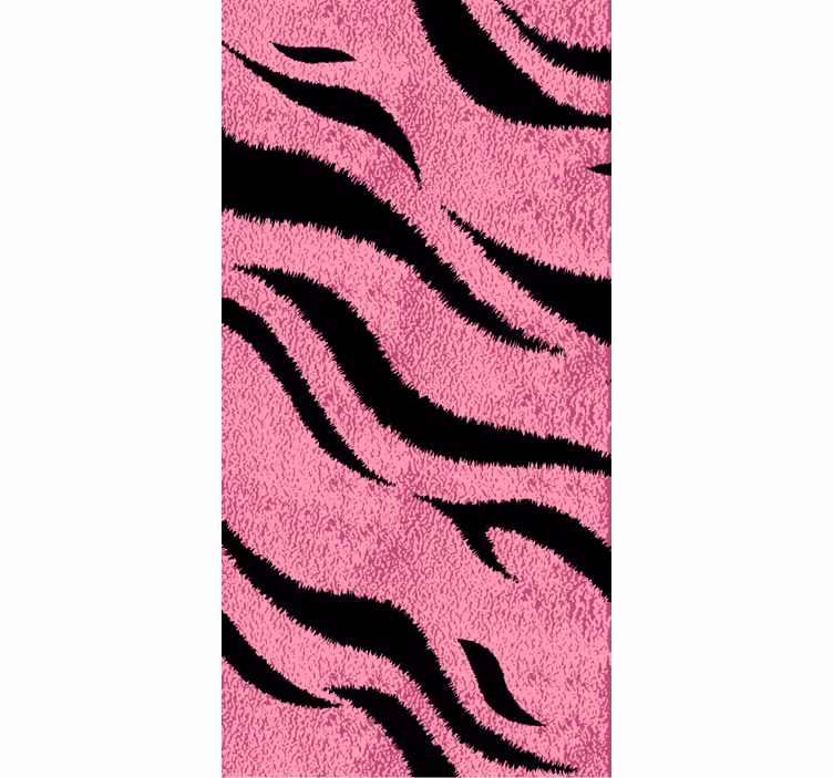 Cute animal wallpaper pink tiger pattern - TenStickers