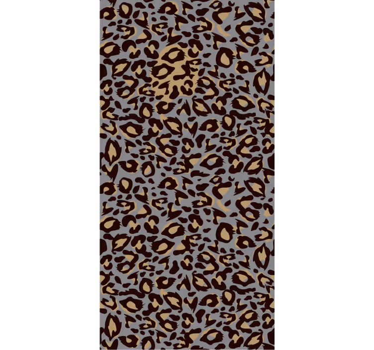 Cute animal wallpaper in gray with leopard spots - TenStickers