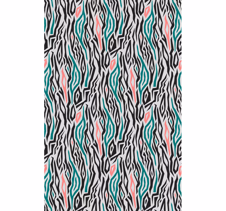 Cute animal wallpaper blue and pink zebra - TenStickers