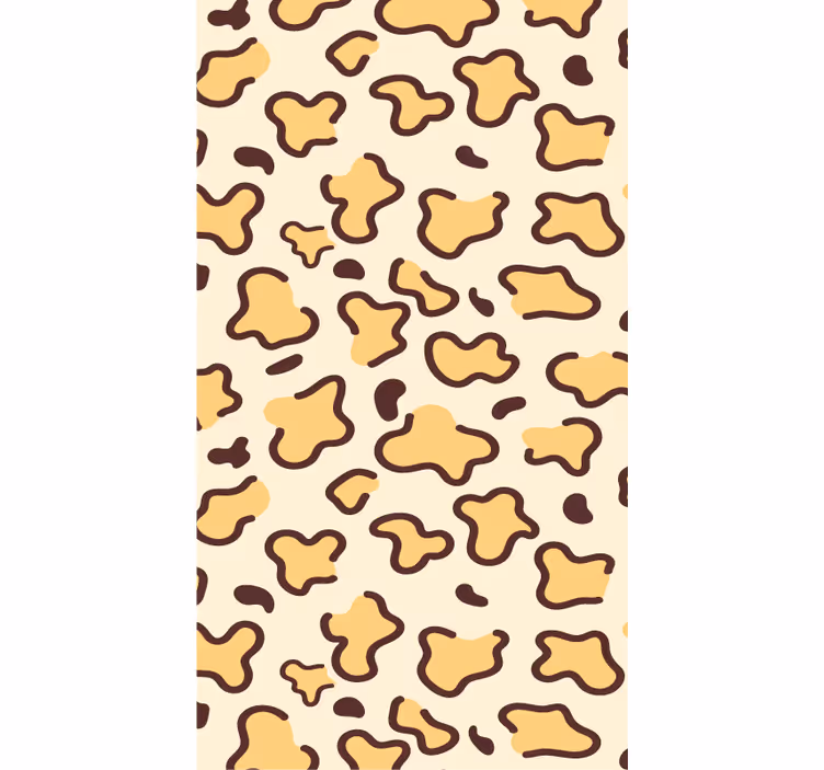 Cute animal wallpaper featuring large leopard shapes - TenStickers