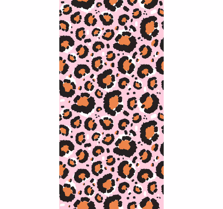 Cute animal wallpaper pink leopard design - TenStickers