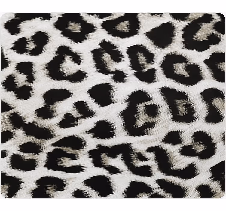 Cute animal wallpaper white leopard print - TenStickers