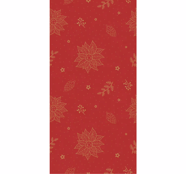 Christmas wallpaper with vintage floral pattern - TenStickers