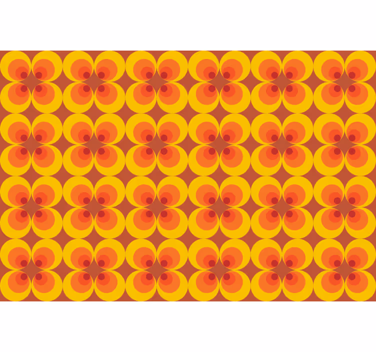 Office wallpaper 70s retro circles design - TenStickers