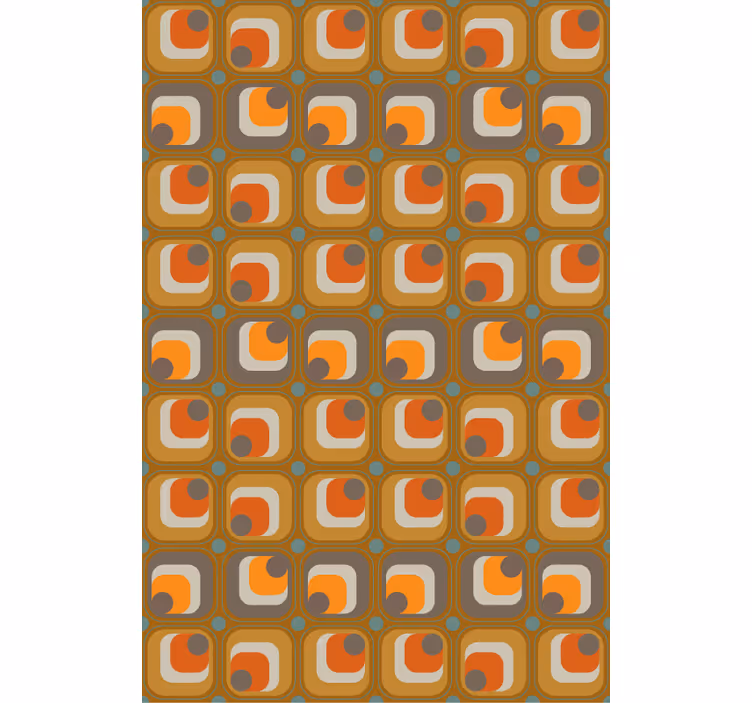 Office wallpaper 70s retro squares pattern - TenStickers