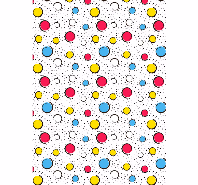Hallway wallpaper multicolor dots - TenStickers