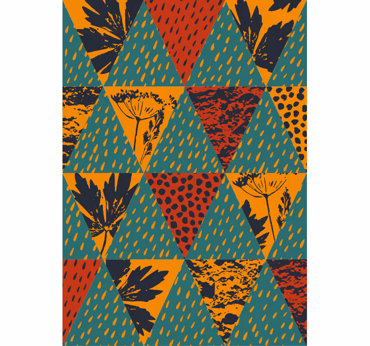 Hallway wallpaper rain geometric design - TenStickers