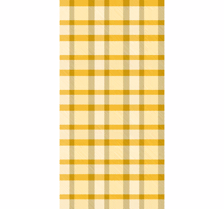 Hallway wallpaper yellow and white patterned squares - TenStickers