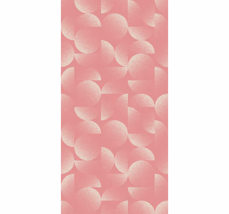 Dining room wallpaper in pastel semicircles - TenStickers