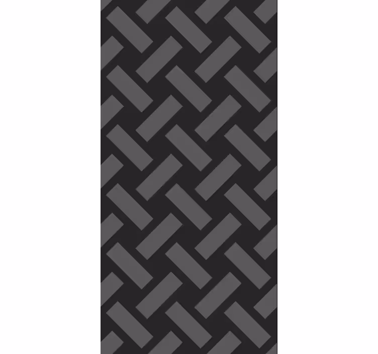 Dining room wallpaper geometric black squared pattern - TenStickers