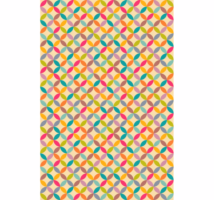 Dining room wallpaper colorful geometric design - TenStickers