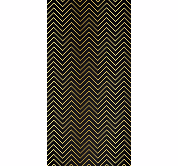 Wallpaper geometric chevron gold pattern - TenStickers