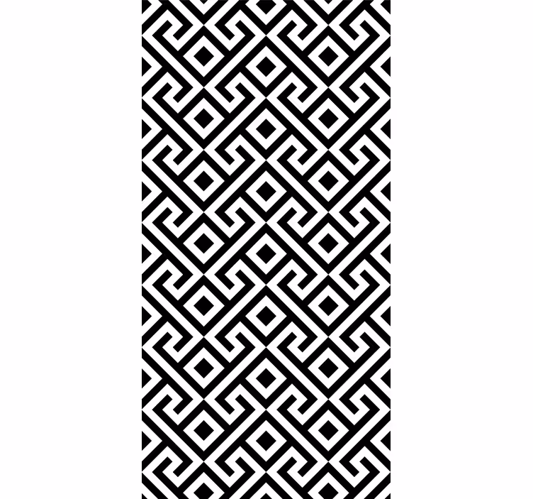 Wallpaper geometric bold black and white design - TenStickers