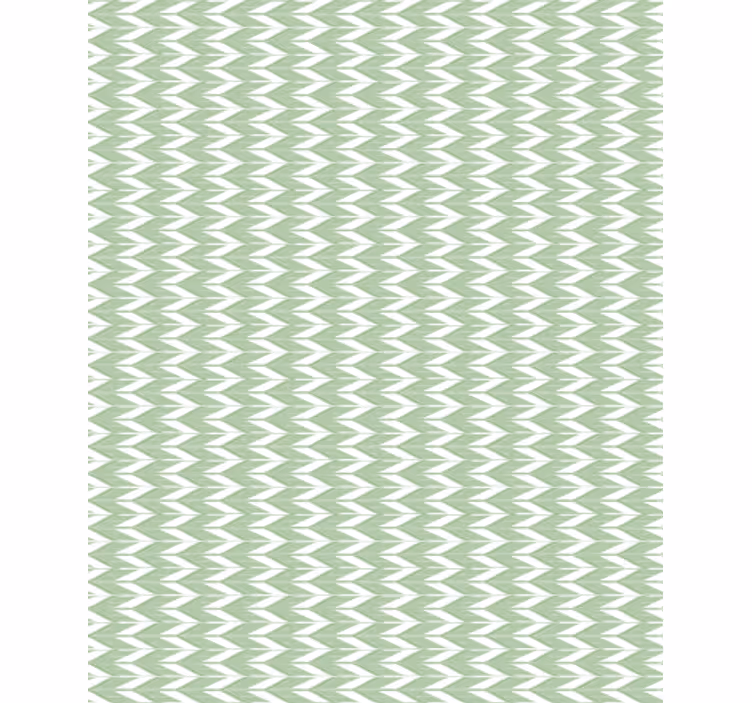 Wallpaper geometric chevron pattern green - TenStickers