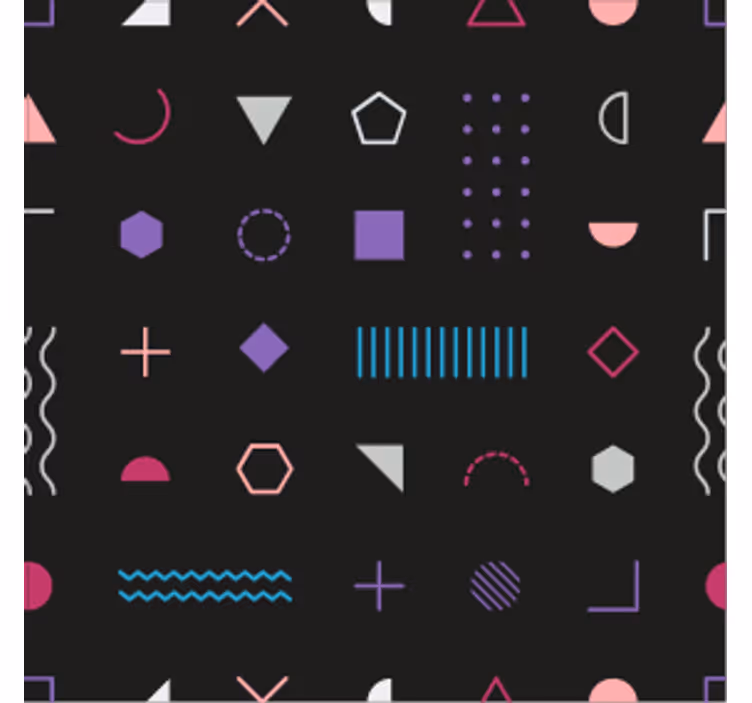 Wallpaper geometric playful shapes showcase - TenStickers