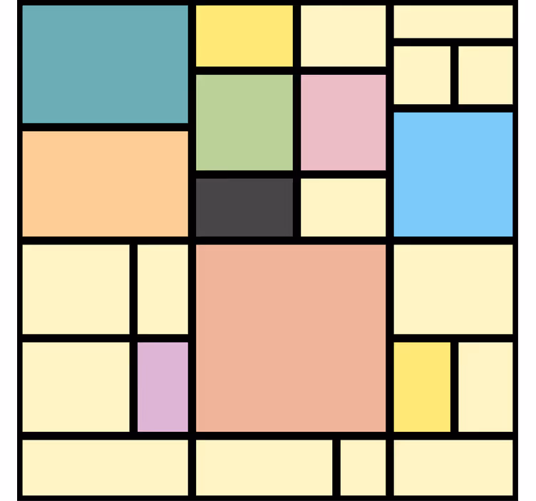 Wallpaper geometric vivid shapes - TenStickers