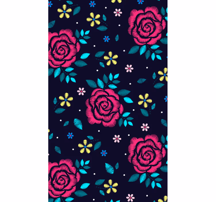 Nature wallpaper dark roses - TenStickers