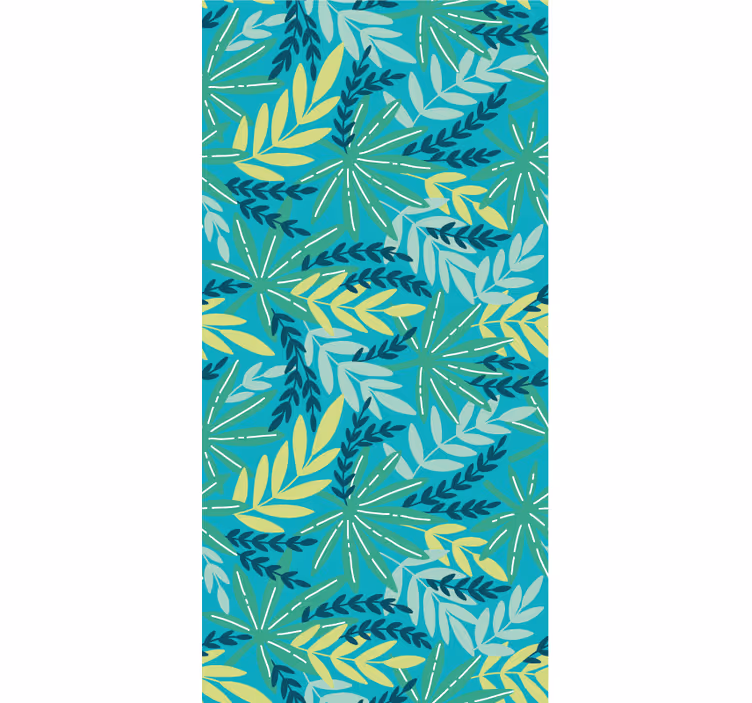 Nature wallpaper in a leafy tropical palette - TenStickers
