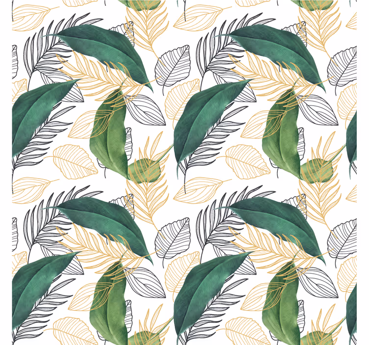 Nature wallpaper with lush greenery design - TenStickers